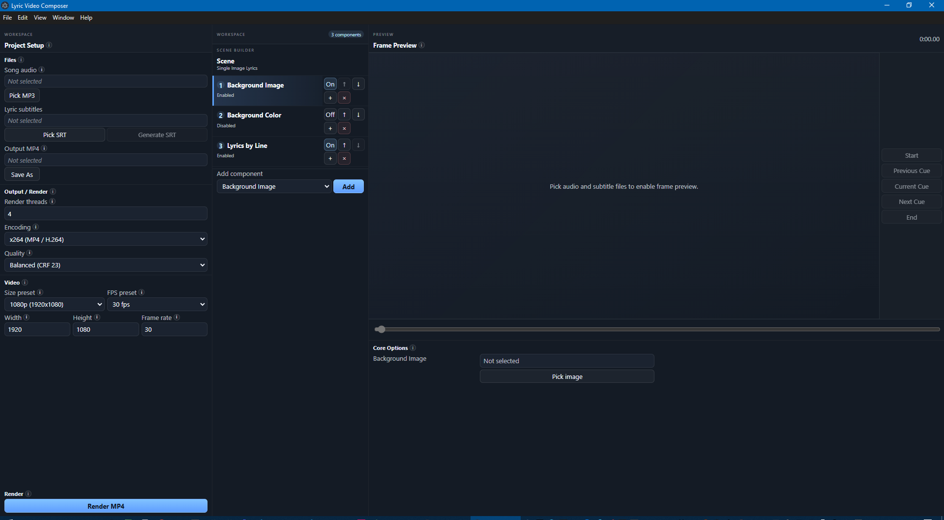 Scene builder with components